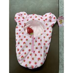 NWT Korilakkuma Reversible Zip Sleeping Bag Plush Strawberry Soft‎ OUTFIT ONLY